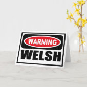 Waarschuwing WELSH Wenskaart Kaart (Gele Bloem)