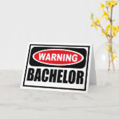 Waarschuwing Wenskaart BACHELOR Kaart (Gele Bloem)