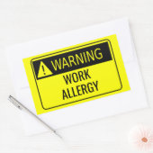 Waarschuwing werk Allergie Funny Rechthoekige Sticker (Envelop)