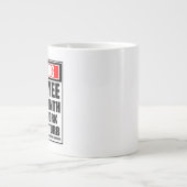 Waarschuwing werknemer van maand hard werken grote koffiekop (Voorkant)