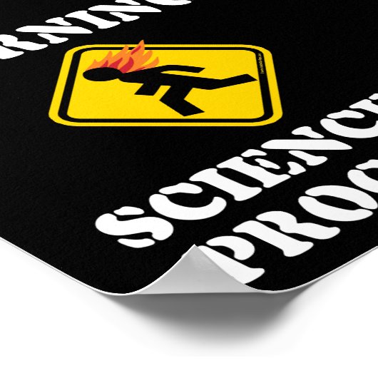 Waarschuwing Wetenschap in uitvoering Sign. — Funn Poster (Hoek)