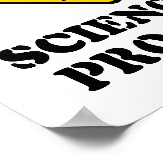 Waarschuwing Wetenschap in uitvoering Sign. — Funn Poster (Hoek)