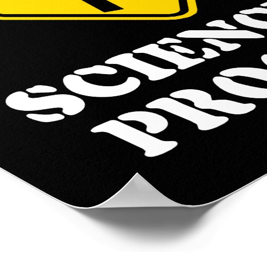 Waarschuwing Wetenschap in uitvoering Sign. — Funn Poster (Hoek)