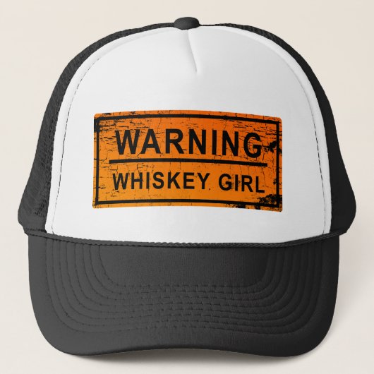 Waarschuwing - Whiskey Girl Trucker Pet (Voorkant)