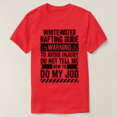 Waarschuwing whitepaper over whitewater-Rafting Gu T-shirt (Design voorkant)