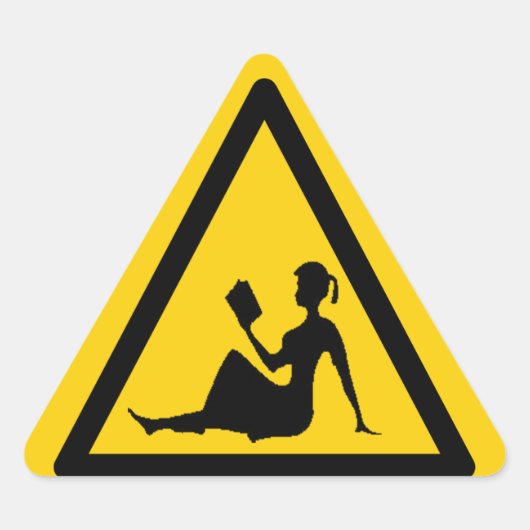 Waarschuwing: wijze vrouwen teken sticker (Voorkant)