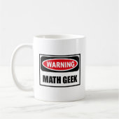 Waarschuwing WISKUNDE GEEK Mok (Links)