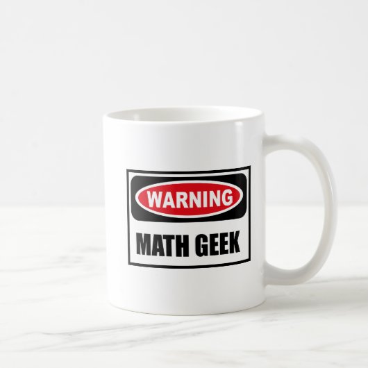 Waarschuwing WISKUNDE GEEK Mok (Rechts)