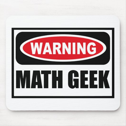 Waarschuwing WISKUNDE GEEK Mousepad Muismat (Voorkant)