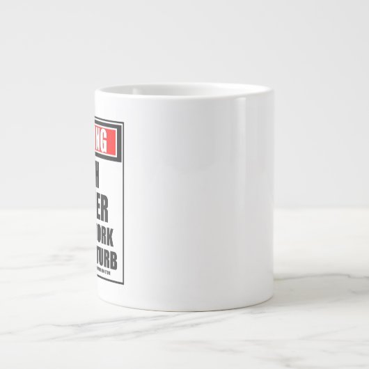 Waarschuwing Wiskunde leraar hard werken stoort ni Grote Koffiekop (Voorkant)