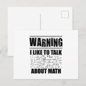 Waarschuwing wiskundige | Wiskunde Wetenschap Gift Briefkaart (Voorkant / Achterkant)