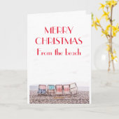 WAARSCHUWING WIST VAN **DE BEACH** IN CHRISTMAS KAART (Gele Bloem)