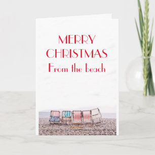 WAARSCHUWING WIST VAN **DE BEACH** IN CHRISTMAS KAART