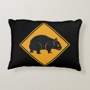Waarschuwing Wombat Crossing Accent Kussen