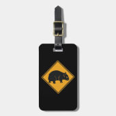 Waarschuwing Wombat Crossing Bagagelabel (Voorkant verticaal)