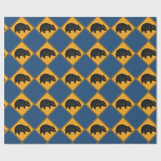 Waarschuwing Wombat Crossing Cadeaupapier (Vlak)