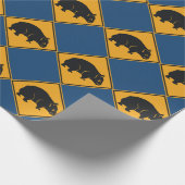 Waarschuwing Wombat Crossing Cadeaupapier (Hoek)