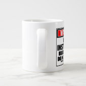 Waarschuwing Yoga-instructeur hard op het werk Grote Koffiekop (Achterkant)