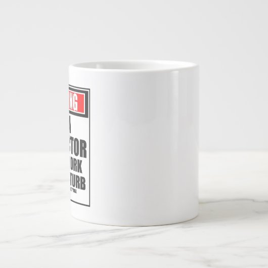 Waarschuwing Yoga-instructeur hard op het werk Grote Koffiekop (Voorkant)