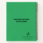 Waarschuwing Zee Groen gepersonaliseerd Notitieboek (Achterkant)