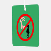 Waarschuwing Zee groen Metalen Ornament (Voorkant links)