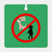 Waarschuwing Zee groen Metalen Ornament (Voorkant)