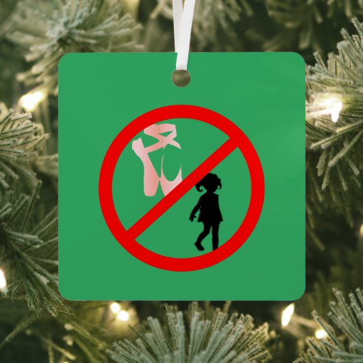 Waarschuwing Zee groen Metalen Ornament (Insitu)