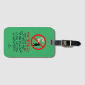 Waarschuwing Zee groene Kaart sleuf Bagagelabel (Voorkant (horizontaal))