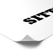 Waarschuwing! Zitten is het nieuwe uitroepteken vo Poster (Hoek)