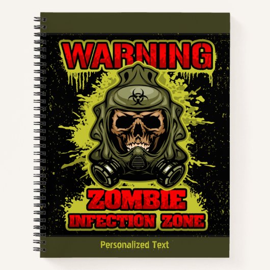 Waarschuwing Zombie-besmettingszone Notitieboek (Voorkant)