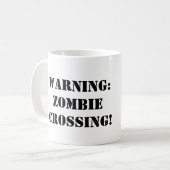 Waarschuwing: Zombie Crossing! KoffieMok (Voorkant links)