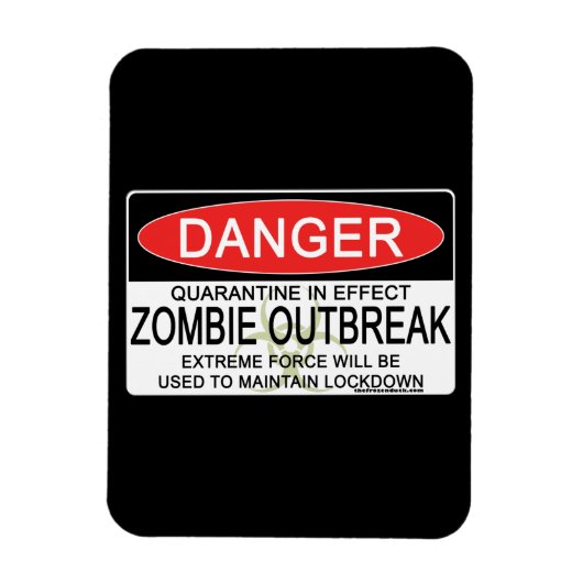 Waarschuwing - Zombie-uitbraak Magneet (Verticaal)