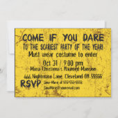 Waarschuwing Zombies Ahead Halloween Invitation Kaart (Achterkant)