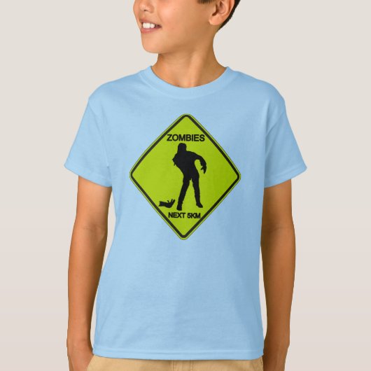 Waarschuwing: Zombies - Kind T-Shirt (Voorkant)