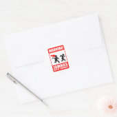 Waarschuwing! Zombies kunnen brandbare Sticker zij (Envelop)