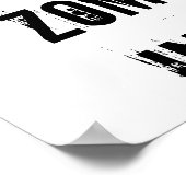 Waarschuwing! Zombiës! Poster (Hoek)