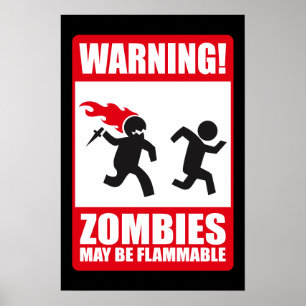 Waarschuwing: Zombiës zijn ontvlambaar Poster