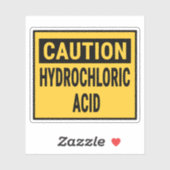 Waarschuwing Zoutzuur Sticker (Vel)