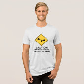 WAARSCHUWING: ZWARE KEREL VOORUIT Tri-Blend SHIRT (Voorkant volledig)