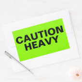 Waarschuwing Zware Sticker voor Verzending Zware V (Envelop)