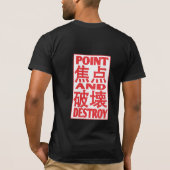 Waarschuwing (zwart) t-shirt (Achterkant)