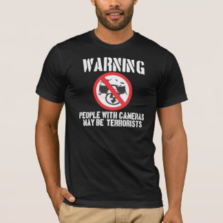 Waarschuwing (zwart) t-shirt