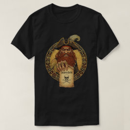 Waarschuwing Zwarte Piraat T-shirt