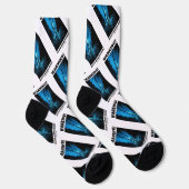 Waarschuwing! Zwarte roker binnen Zee ventilator Sokken (Rechts)