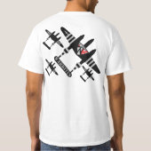 Waarschuwingen P-38 Lightnings D-day T-shirt (Achterkant)