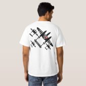Waarschuwingen P-38 Lightnings D-day T-shirt (Achterkant volledig)