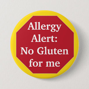 Waarschuwingen voor allergie:  Geen gluten Ronde Button 7,6 Cm