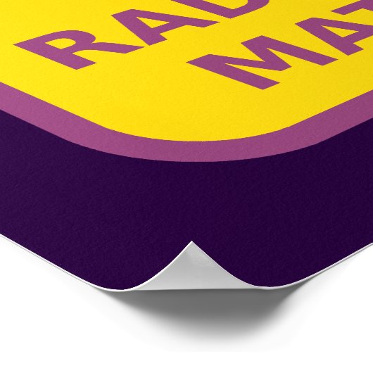 Waarschuwingen voor radioactief materiaal poster (Hoek)