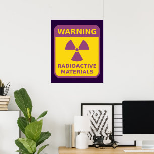 Waarschuwingen voor radioactief materiaal poster
