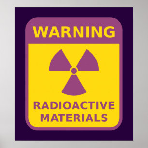 Waarschuwingen voor radioactief materiaal poster
